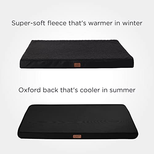 Bedsure Large Dog Bed Washable - Orthopedic Dog Bed and Mattress Mat for Dog Crate with Removable Plush Sherpa Cover, Gifts for Dog
