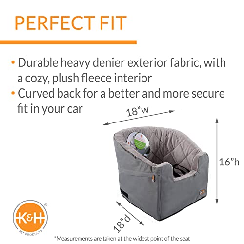 K&H Pet Products Bucket Booster Dog Car Seat with Dog Seat Belt for Car, Washable Small Dog Car Seat, Sturdy Dog Booster Seats for Small Dogs, Medium Dogs, 2 Safety Leashes