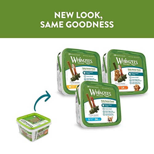 WHIMZEES By Wellness Variety Box, Mixed Shapes, Natural and Grain-Free Dog Chews, Dog Dental Sticks for Medium Breeds