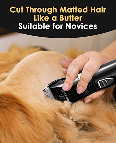 oneisall Cat Grooming Clippers for Matted Hair, 2-Speed Cordless Low Noise Pet Hair Clipper Trimmer for Dogs Cats Animals