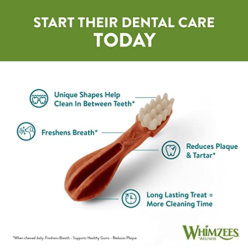 WHIMZEES By Wellness Variety Box, Mixed Shapes, Natural and Grain-Free Dog Chews, Dog Dental Sticks for Medium Breeds