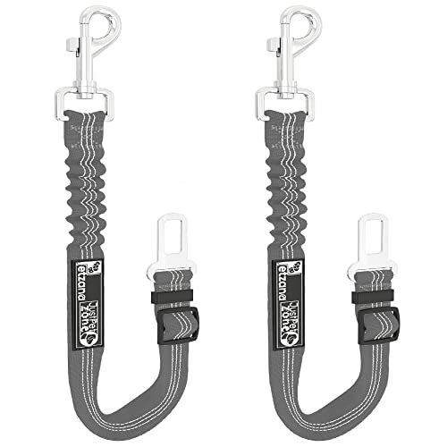 Dog Seat Belts for Cars UK, 2 Pack Premium Car Seat Belt for Dogs Cats Pets, Adjustable Safety Heavy Duty Elastic Lead Harness for Cars with Elastic Nylon Bungee Buffer