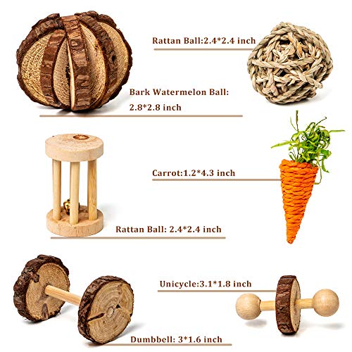 Labeol Rabbit Chew Toys 32 Pcs Timothy Hay Sticks Natural Small Animals Treat for Rabbits Guinea Pig Hamsters Chinchilla Rabbit Accessories Boredom Breaker