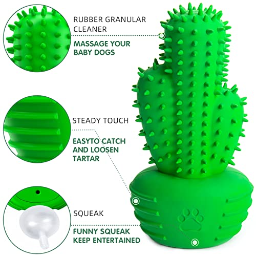 RUCACIO Dog Chew Toys, Tough Durable Dog Toothbrush Toys, Outdoor Interactive Dog Toys Dogs Dental Care Teeth Cleaning Toy, Puppy Dog Birthday Gifts