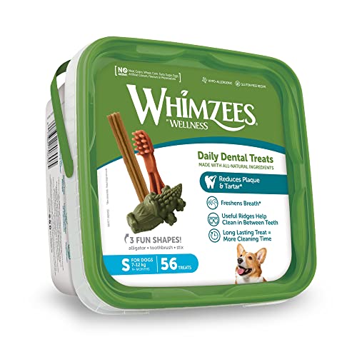 WHIMZEES By Wellness Variety Box, Mixed Shapes, Natural and Grain-Free Dog Chews, Dog Dental Sticks for Medium Breeds