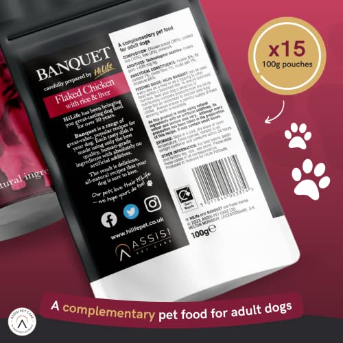 HiLife Banquet - Wet Dog Food - Flaked Chicken Breast, Rice, Liver, Veg - 100% Natural Ingredients