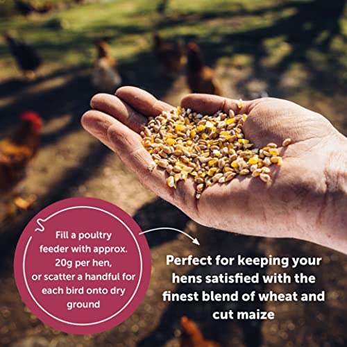 Copdock Mill Mixed Corn Chicken Feed with Verm-X 5L Tub - Chicken Food Made with Wheat & Maize - Verm-X Herbal Chicken Wormer - Suitable for Poultry, Ducks, Geese & Bantams