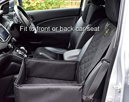 Dog Car Seat with Safety Harness Seat Belt - Pet Puppy Waterproof Travel Dog Car Seat Protector Cover Car Accessories