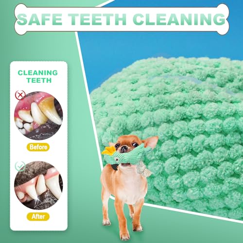 ROSAUI Dog Toys, 2PCS Plush Squeaky Cockatoo Dog Toy - Interactive and Dental Cleaning Pet Chew Toy for All Breed Sizes Dog