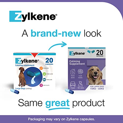 Zylkene Calming Supplements for Cats & Dogs up to 10kg 75mg | Promotes Relaxation | Helps Pets cope with Short-Term challenging situations: Loud Noises | Easily Administered | Capsules