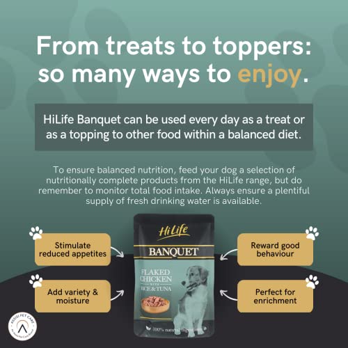 HiLife Banquet - Wet Dog Food - Flaked Chicken Breast, Rice, Liver, Veg - 100% Natural Ingredients