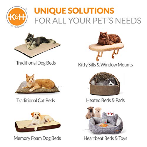 K&H Pet Products Bucket Booster Dog Car Seat with Dog Seat Belt for Car, Washable Small Dog Car Seat, Sturdy Dog Booster Seats for Small Dogs, Medium Dogs, 2 Safety Leashes