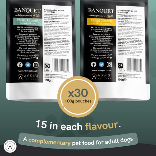 HiLife Banquet - Wet Dog Food - Flaked Chicken Breast, Rice, Liver, Veg - 100% Natural Ingredients