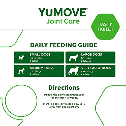 YuMOVE Senior Dog | High Strength Joint Supplement for Older, Stiff Dogs with Glucosamine, Chondroitin, Green Lipped Mussel | Aged 9+