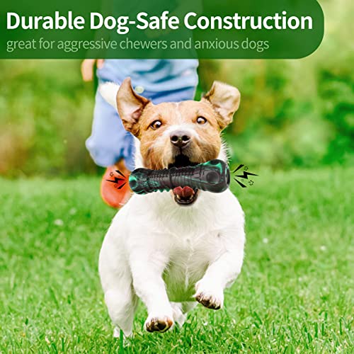 HETOO Dog Toys, Indestructible Tough Squeaky Dog Chew Toy For Aggressive Chewers Large Medium Breed Dog Toothbrush Dental Care