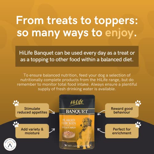 HiLife Banquet - Wet Dog Food - Flaked Chicken Breast, Rice, Liver, Veg - 100% Natural Ingredients