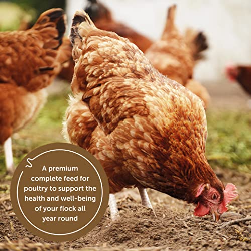 Copdock Mill Mixed Corn Chicken Feed with Verm-X 5L Tub - Chicken Food Made with Wheat & Maize - Verm-X Herbal Chicken Wormer - Suitable for Poultry, Ducks, Geese & Bantams
