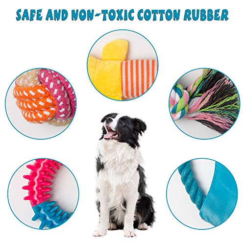 Labeol Puppy Chew Toys from 8 Weeks Small Puppy Natural Cotton Interactive 10Pcs Indestructible Tough Dog Rope Toys for Strong Dogs