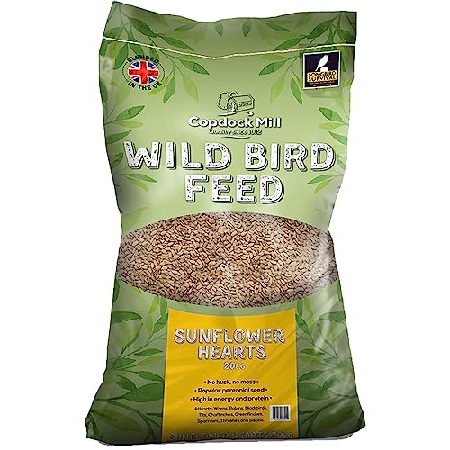 Copdock Mill Sunflower Hearts Bird Food 3.2kg / 5L Tub – No Mess Sunflower Hearts for Wild Birds – Bird Seed Suitable for Sunflower Seeds Feeders & Bird Tables