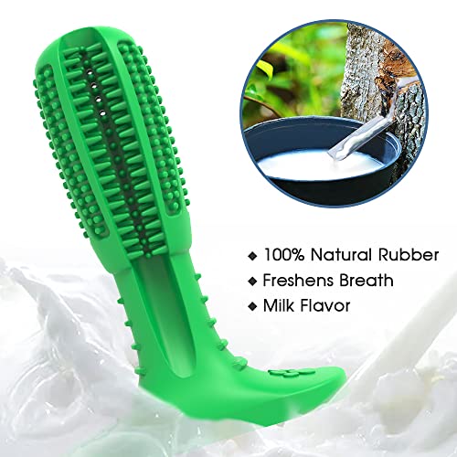 RUCACIO Dog Chew Toys, Tough Durable Dog Toothbrush Toys, Outdoor Interactive Dog Toys Dogs Dental Care Teeth Cleaning Toy, Puppy Dog Birthday Gifts
