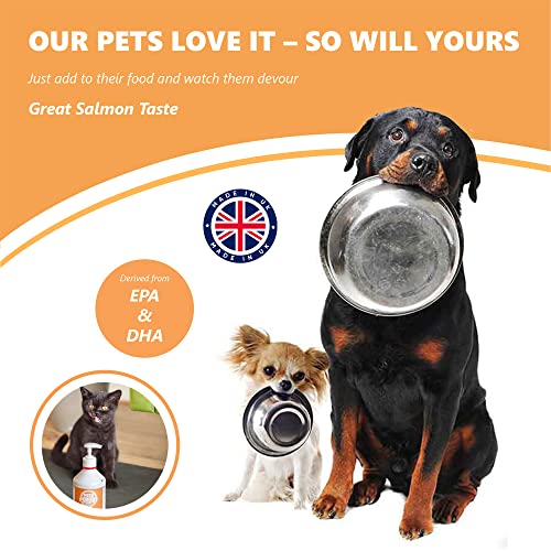 Pets Purest Scottish Salmon Oil For Dogs, Cats, Horse, Ferret & Pet - Pure Omega 3, 6 & 9 Fish Oil Food Treats Supplement for Natural Coat, Immune Support, Itchy Skin, Joint & Brain Health