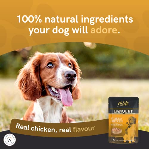 HiLife Banquet - Wet Dog Food - Flaked Chicken Breast, Rice, Liver, Veg - 100% Natural Ingredients