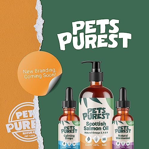 Pets Purest Scottish Salmon Oil For Dogs, Cats, Horse, Ferret & Pet - Pure Omega 3, 6 & 9 Fish Oil Food Treats Supplement for Natural Coat, Immune Support, Itchy Skin, Joint & Brain Health