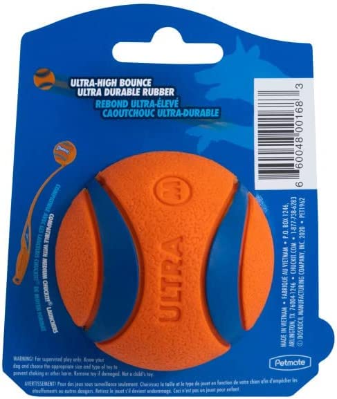 ChuckIt! Ultra Ball Dog Toy, Durable High Bounce Floating Rubber Dog Ball, Launcher Compatible Toy For Dogs