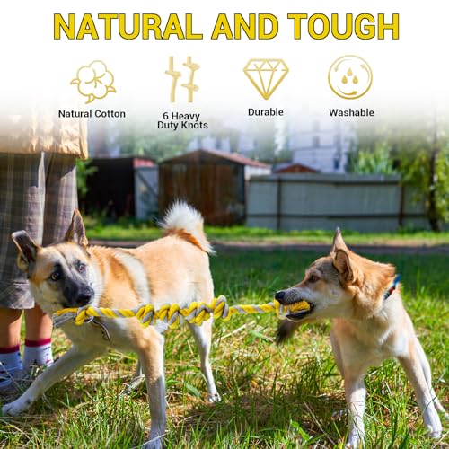 ROSAUI Dog Toys, 2PCS Plush Squeaky Cockatoo Dog Toy - Interactive and Dental Cleaning Pet Chew Toy for All Breed Sizes Dog
