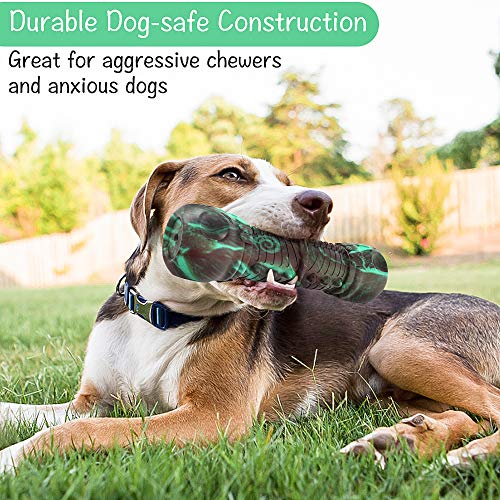 HETOO Dog Toys, Indestructible Tough Squeaky Dog Chew Toy For Aggressive Chewers Large Medium Breed Dog Toothbrush Dental Care