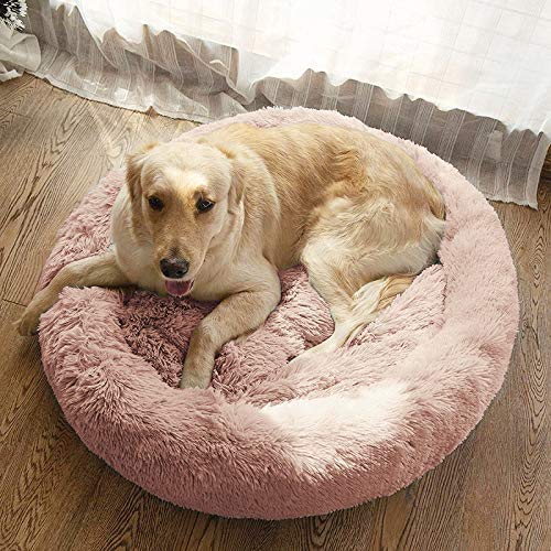 Mirkoo Round Dog Bed Cuddler Washable Round Pet Bed for Cats and Medium Dogs Comforting Dog Bed