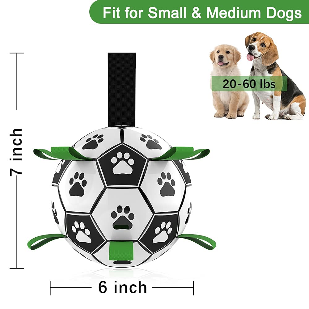 HETOO Dog Toys, Interactive Dog Football Toys with Grab Tabs, Durable Dog Balls for Small Medium Breed Dog Water Toy Indoor & Outdoor, Gift for Dogs
