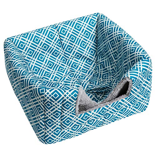 Hollypet Cat Bed Kitten Bed Self-Warming 2-in-1 Foldable Comfortable Igloo Triangle Pet Tent House