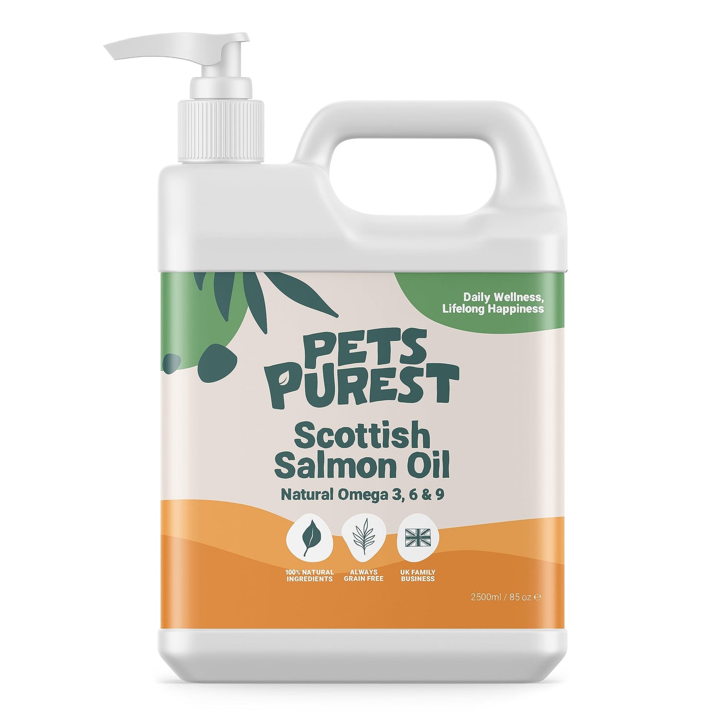 Pets Purest Scottish Salmon Oil For Dogs, Cats, Horse, Ferret & Pet - Pure Omega 3, 6 & 9 Fish Oil Food Treats Supplement for Natural Coat, Immune Support, Itchy Skin, Joint & Brain Health