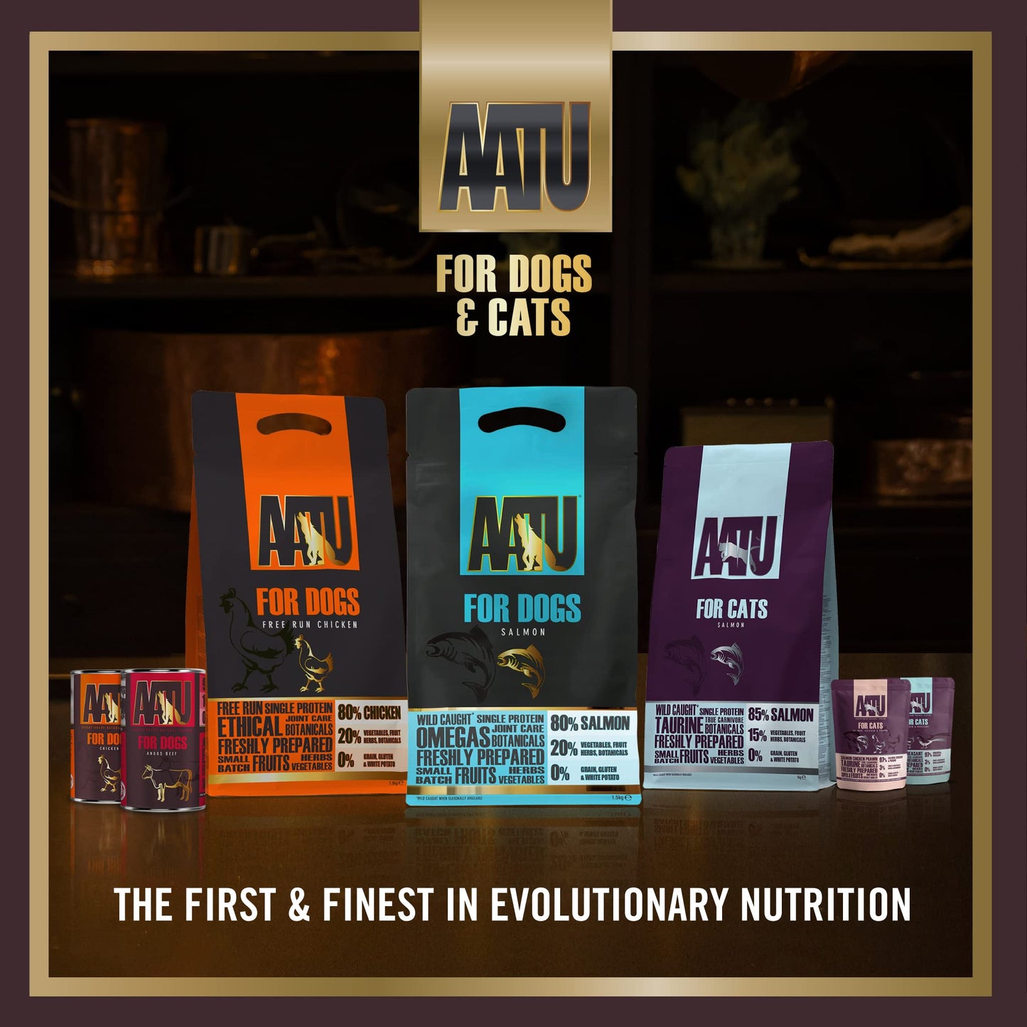 AATU 80/20 Dry Dog Food, Salmon, High Protein, Grain Free Recipe, No Artificial Ingredients