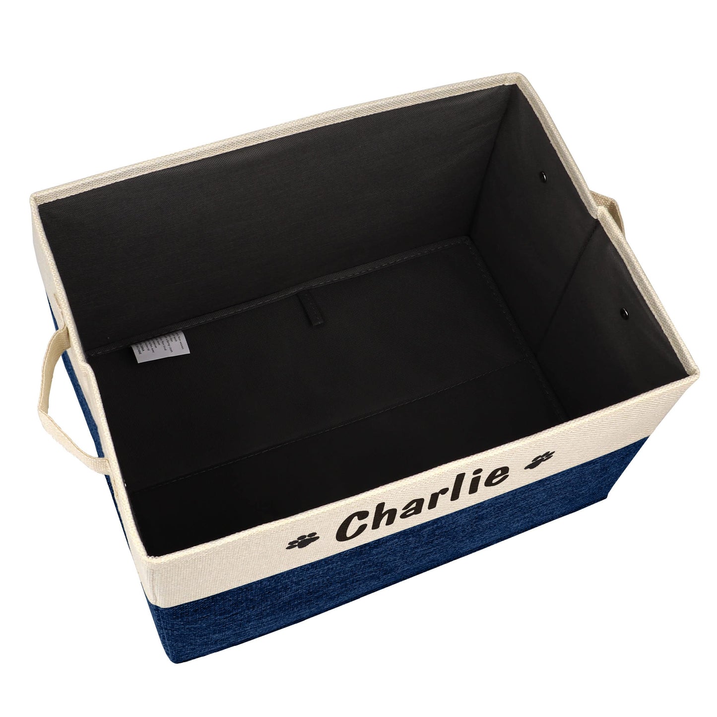 PET ARTIST Personalized Dog Toy Bin for Dog Toys Accessories - Foldable Dog Toy Basket Storage Box for Pet Toys,Dog Coat