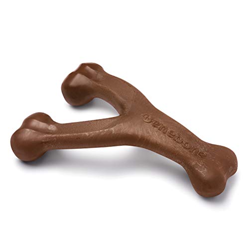 Benebone Indestructible Wishbone Dog Chew Toy for Aggressive Chewers, Long Lasting Tough Boredom Breaker for Dogs, Real Bacon Flavour, For Medium Dogs