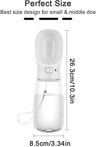 COTOP Portable Dog Water Bottle, 350/550ml Dog Walking Travel Bottle Puppy Water Leak Proof Drinking Dispenser Food Grade Dog Hot Water Drink Bottle , Pet Outdoor Drinking Cup Dog Gift