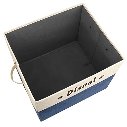PET ARTIST Personalized Dog Toy Bin for Dog Toys Accessories - Foldable Dog Toy Basket Storage Box for Pet Toys,Dog Coat