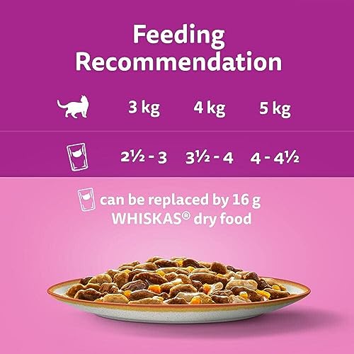 Whiskas 1+ Adult Mixed Selection in Jelly 84 Pouches, Adult Wet Cat Food, Megapack