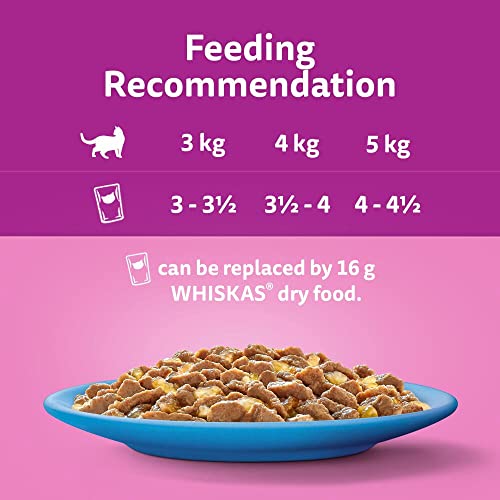 Whiskas 1+ Adult Mixed Selection in Jelly 84 Pouches, Adult Wet Cat Food, Megapack