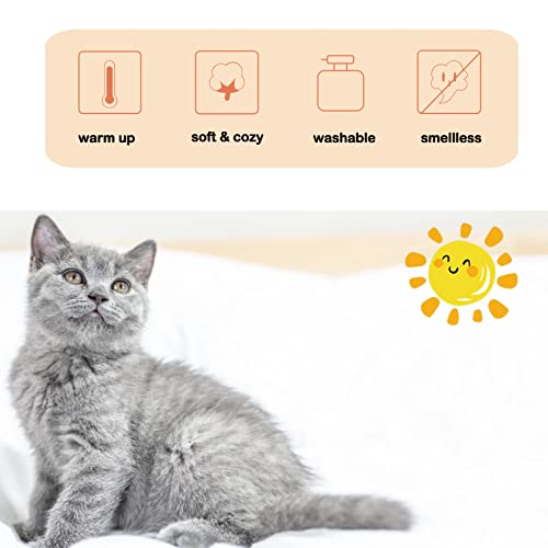 Bonlife Winter Felt Small Cat House Indoor,Foldable Pets Bed Cave Kennel with Two Move Cushion,Dog Bed Warm Comfortable