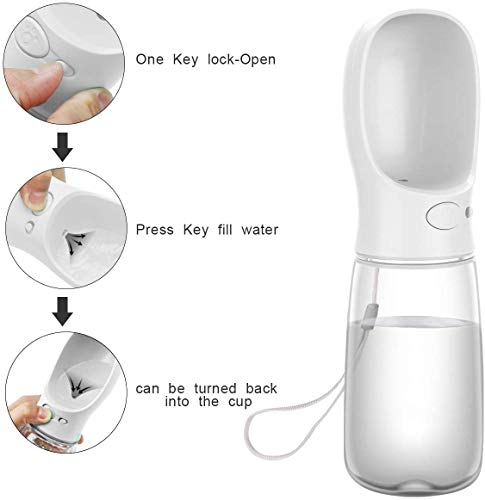 COTOP Portable Dog Water Bottle, 350/550ml Dog Walking Travel Bottle Puppy Water Leak Proof Drinking Dispenser Food Grade Dog Hot Water Drink Bottle , Pet Outdoor Drinking Cup Dog Gift