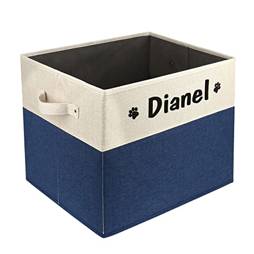 PET ARTIST Personalized Dog Toy Bin for Dog Toys Accessories - Foldable Dog Toy Basket Storage Box for Pet Toys,Dog Coat