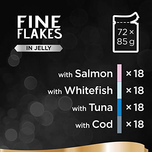 Sheba Fine Flakes Poultry Collection in Jelly 40 Pouches, Adult Wet Cat Food