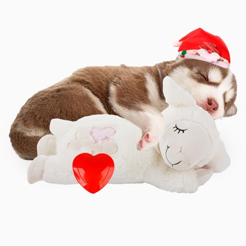 ALL FOR PAWS Heartbeat Dog Toy for Puppy,Snuggle Dog Behavioral Sleep Aid Puppy Toys, Pacifier Calming Behavioral Aid Plush Toy for Dogs