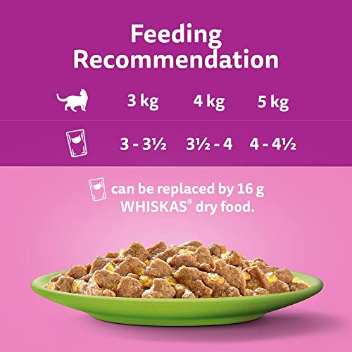 Whiskas 1+ Adult Mixed Selection in Jelly 84 Pouches, Adult Wet Cat Food, Megapack