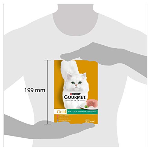 Gourmet Wet Cat Food Pouches in Gravy - Perle Chef's Collection 40 x 85g - Mix of Fish, Lamb, Duck, Turkey, Pet Food - Wet - Bulk Food, Cat Wet Food suitable for Adult and Senior Cats