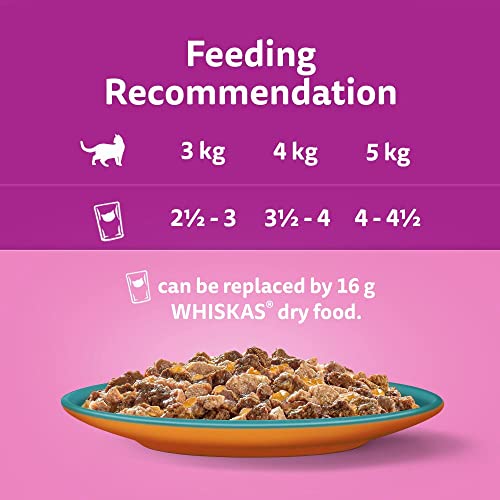 Whiskas 1+ Adult Mixed Selection in Jelly 84 Pouches, Adult Wet Cat Food, Megapack