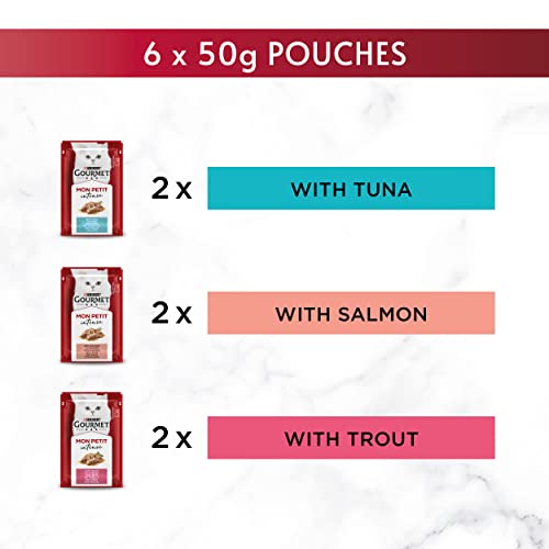 Gourmet Wet Cat Food Pouches in Gravy - Perle Chef's Collection 40 x 85g - Mix of Fish, Lamb, Duck, Turkey, Pet Food - Wet - Bulk Food, Cat Wet Food suitable for Adult and Senior Cats